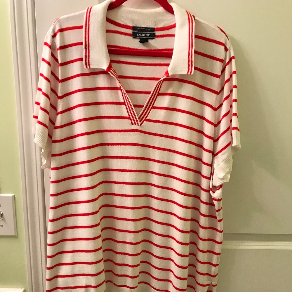 Lands End - short sleeve sweater
